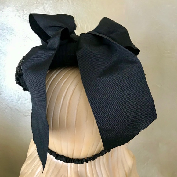 BREATHTAKING 1930s VINTAGE BLACK FABRIC AND SEQUIN HAT main image 11
